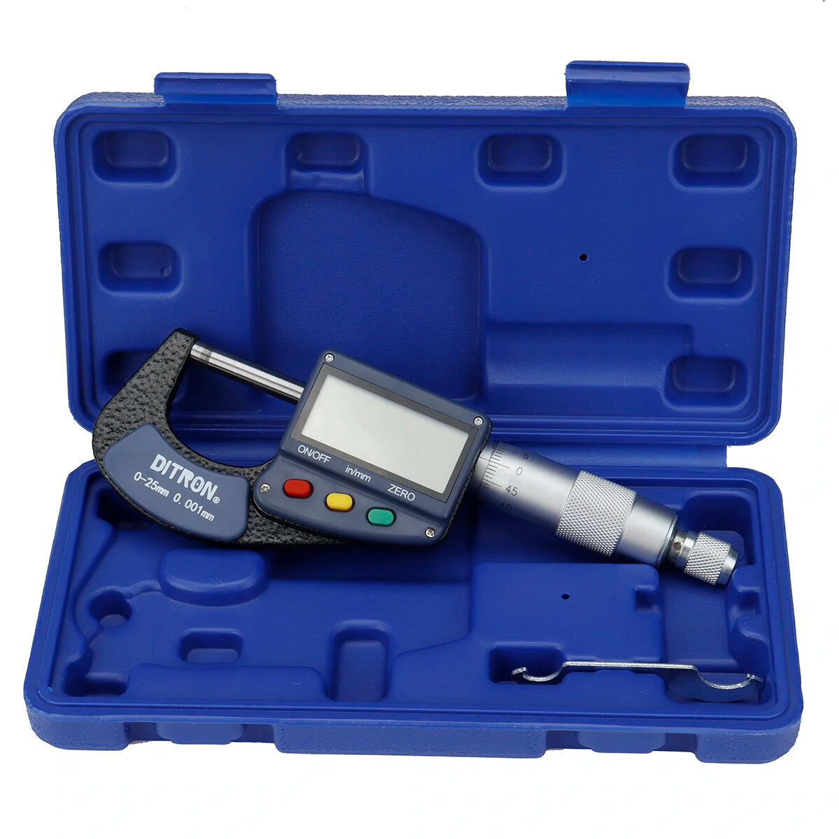 Ditron 511 0.001mm Digital Micrometer 0-25mm with Large LCD Screen