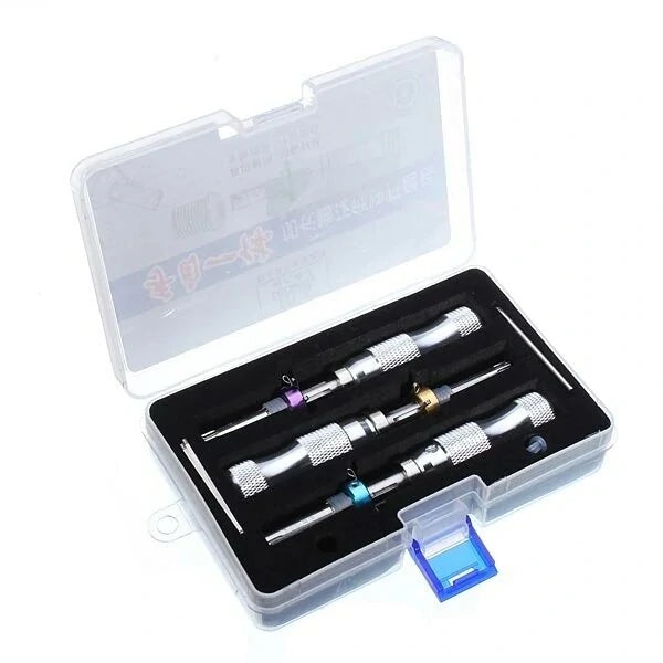 DANIU Tubular 7-Pin Lock Pick Set - 3 Piece Locksmith Tool Kit