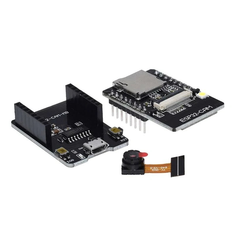 ESP32-CAM-MB WiFi Development Board with CH340G, Bluetooth, OV2640 Camera, 2.4G Antenna, IPX, Micro USB - 5V Serial to WiFi