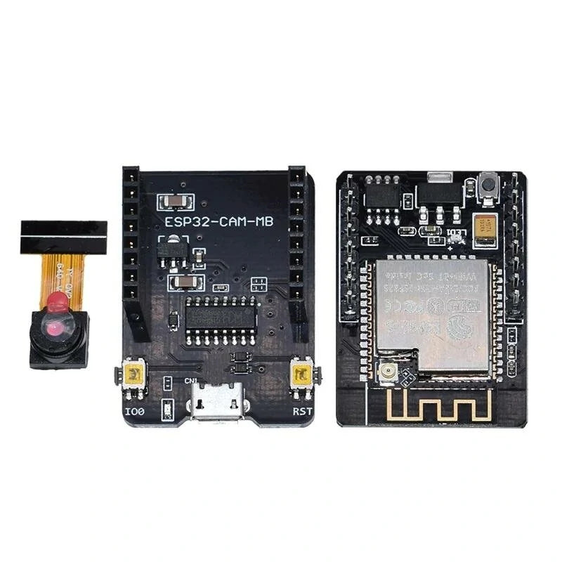 ESP32-CAM-MB WiFi Development Board with CH340G, Bluetooth, OV2640 Camera, 2.4G Antenna, IPX, Micro USB - 5V Serial to WiFi