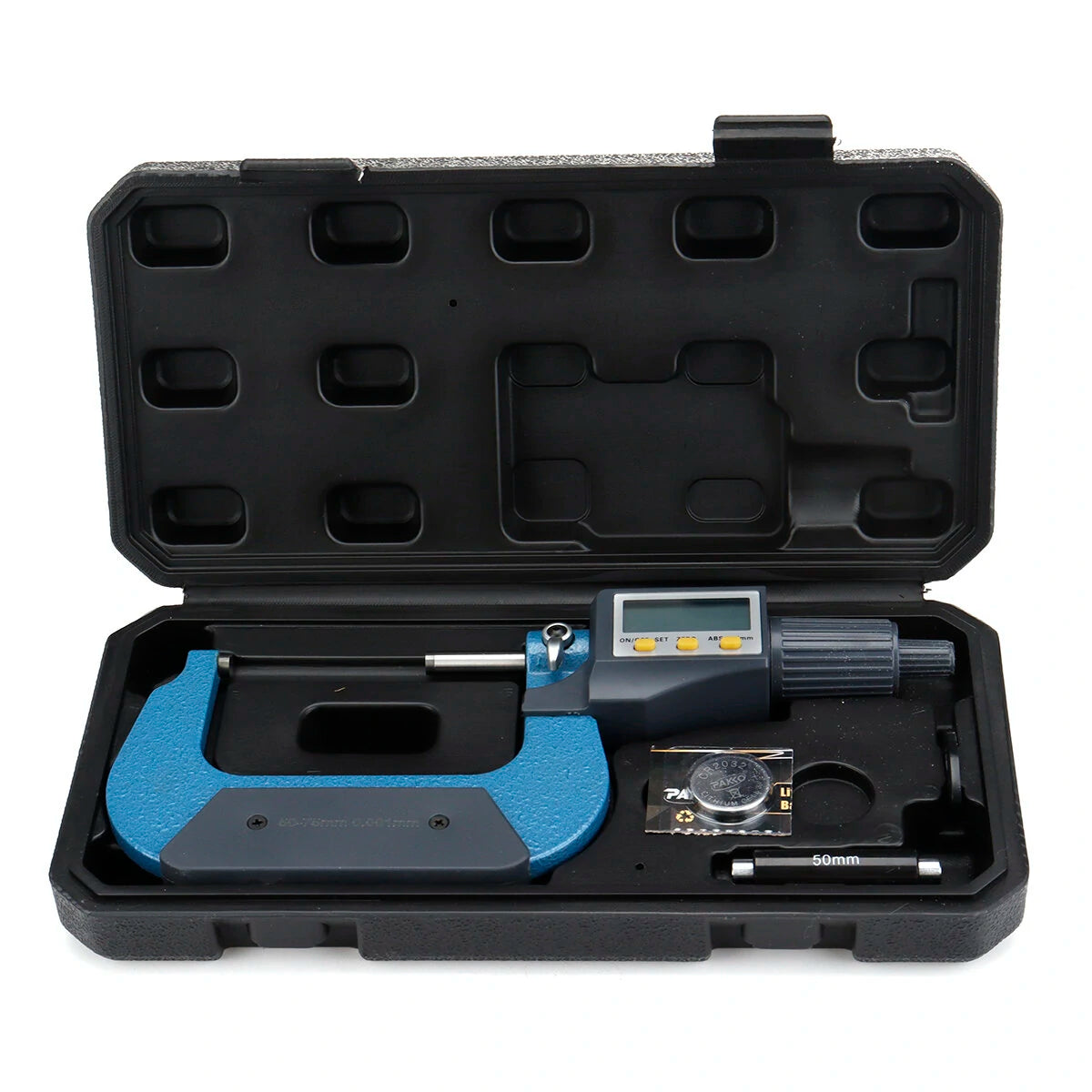 SHSIWI Digital Outside Micrometer Set 0-100mm Range 0.001mm Precision Electronic Gauge Tools