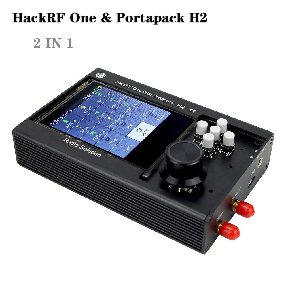 PortaPack H2 & HackRF One SDR: 1MHz-6GHz Assembled Radio with Antennas & Rechargeable Battery