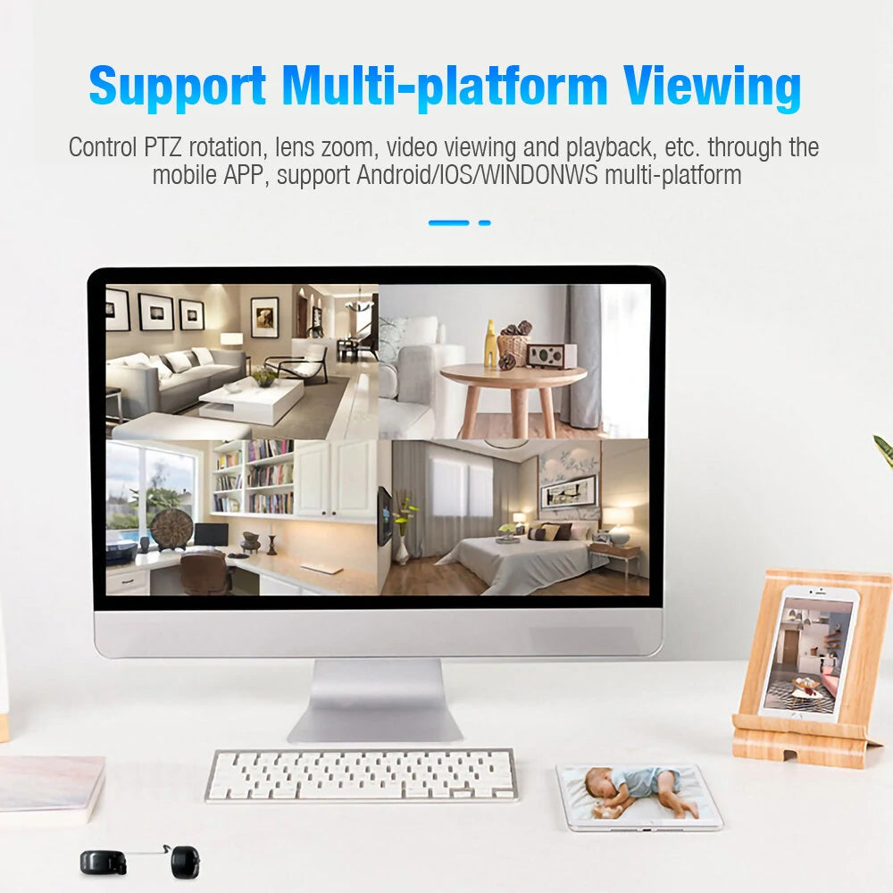 1080P Mini Wireless Outdoor Camera - Night Vision, Motion Detection, Phone Monitoring, APP Alerts, TF Card Support, Home Surveillance