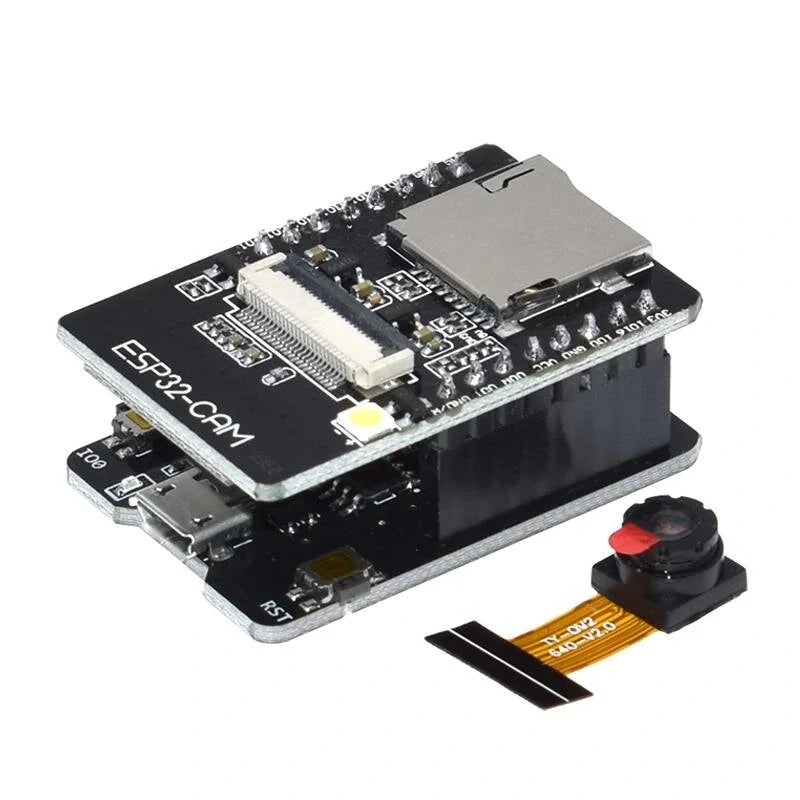 ESP32-CAM-MB WiFi Development Board with CH340G, Bluetooth, OV2640 Camera, 2.4G Antenna, IPX, Micro USB - 5V Serial to WiFi
