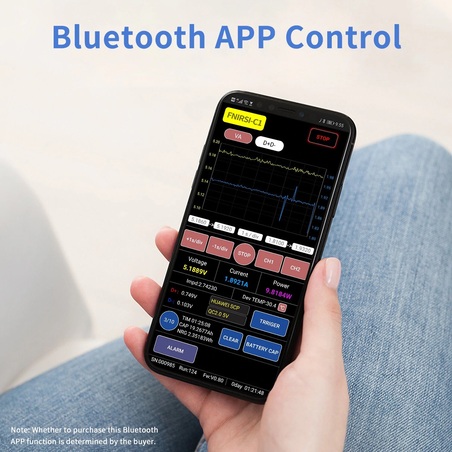 FNIRSI-C1 USB-C PD Trigger Voltmeter Ammeter Fast Charger Tester with PC Software