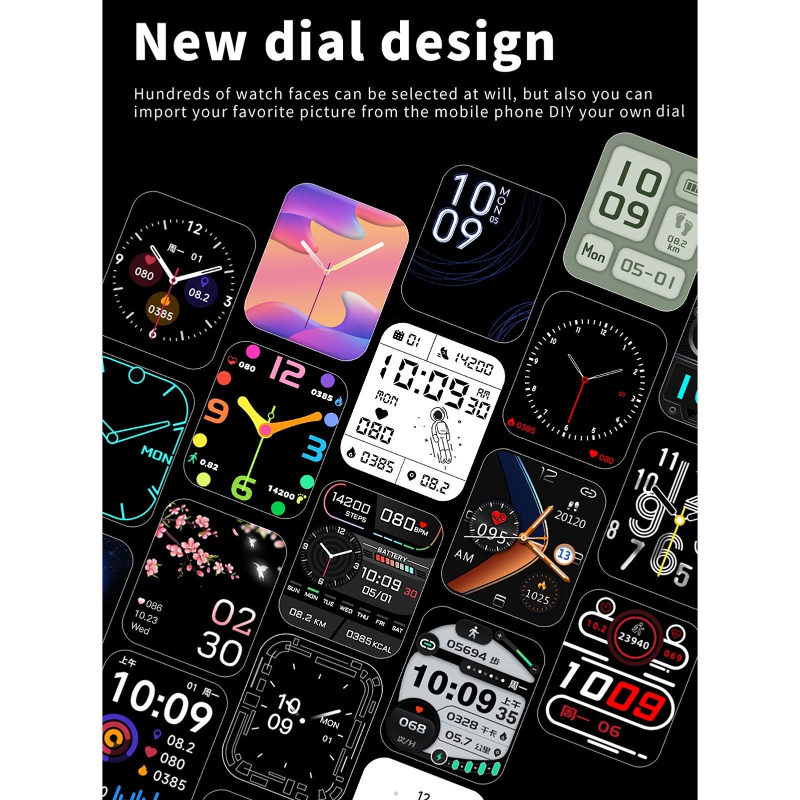 F57L 1.9-inch Touchscreen Smart Watch BT5.1 Fitness Tracker, IP67 Waterproof, Compatible with Android & iOS