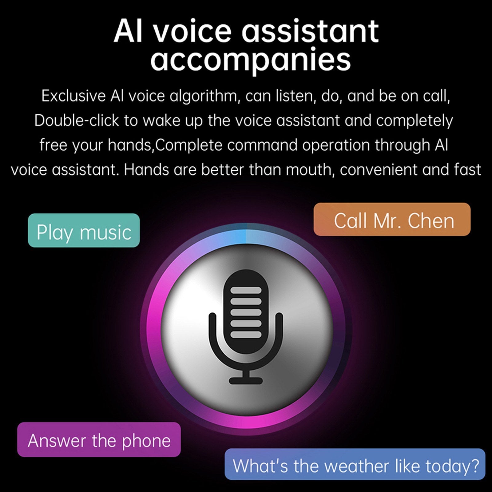 1.39 Smartwatch IP67 Waterproof, BT5.1 Fitness Tracker, Sports & Multifunctional Watch, Compatible with Android 5.0/iOS 10.0