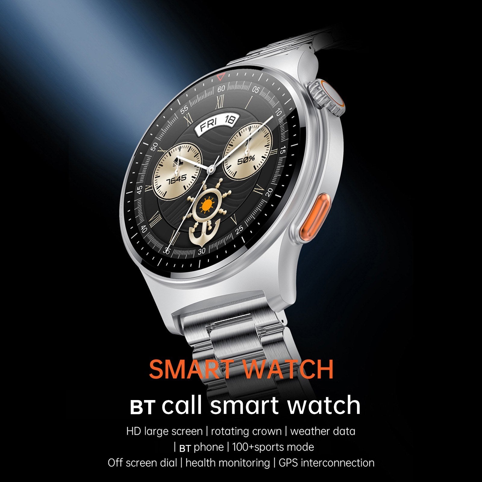 1.39 Smartwatch IP67 Waterproof, BT5.1 Fitness Tracker, Sports & Multifunctional Watch, Compatible with Android 5.0/iOS 10.0