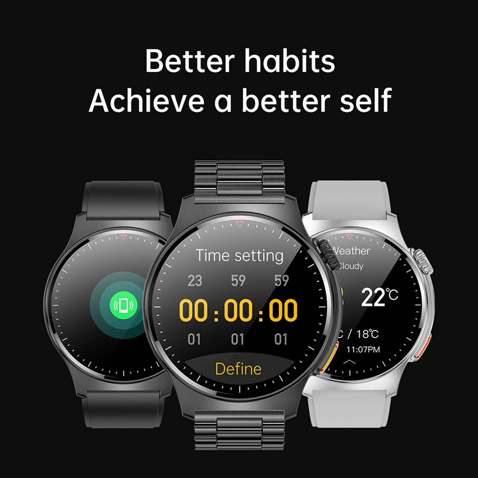 1.39 Smartwatch IP67 Waterproof, BT5.1 Fitness Tracker, Sports & Multifunctional Watch, Compatible with Android 5.0/iOS 10.0