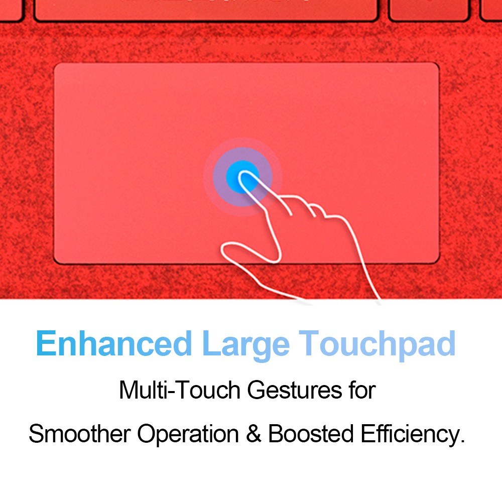 Colorful Backlit Microsoft Surface Pro Keyboard - Slim Magnetic Design with 10m Range (Compatible BT 5.1 for Surface Pro 3/4/5/7 & 8/9/10/11)