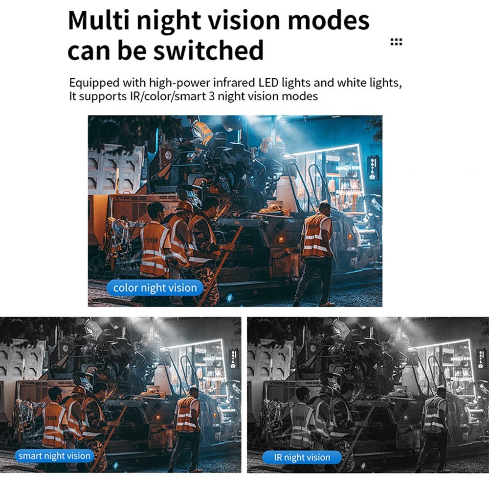 3MP Solar-Powered Smart WiFi Security Camera with Wall Mount and Wireless Monitoring