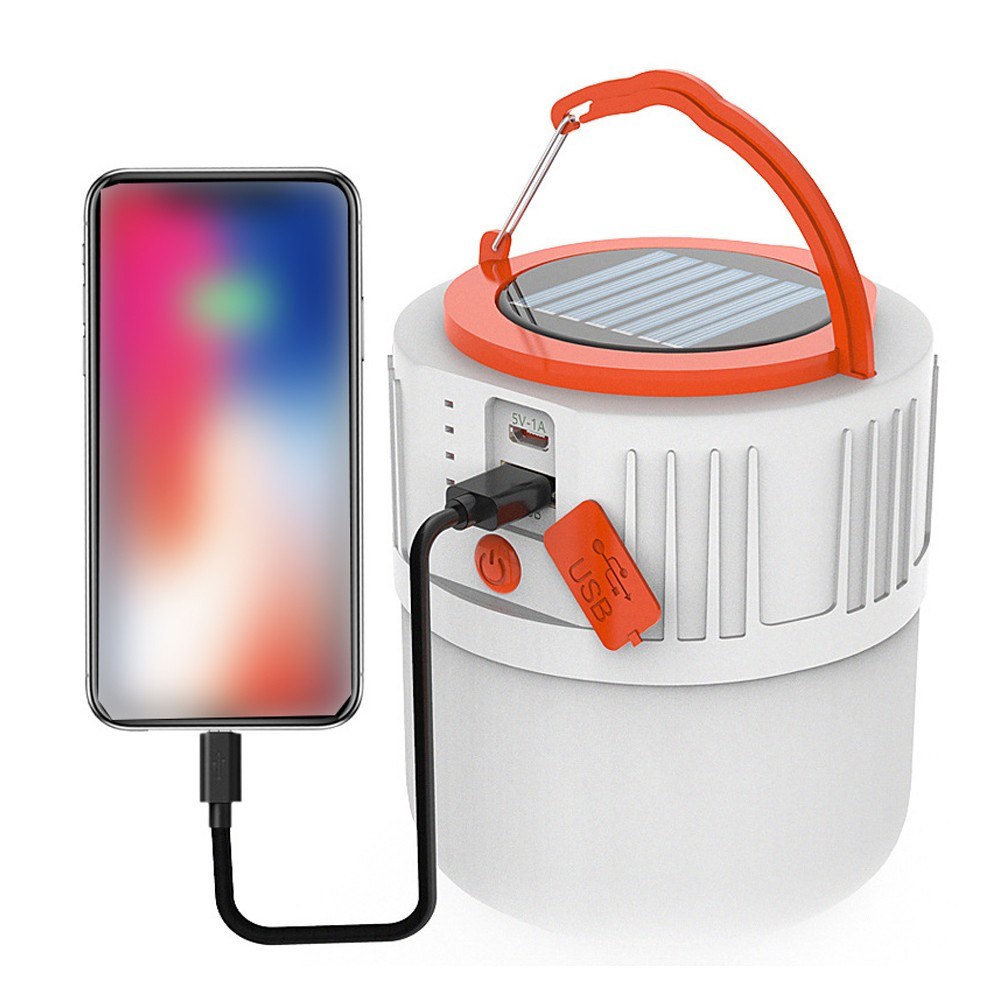 Solar USB Portable Lantern with 24 LED Beads for Camping & Emergency Use