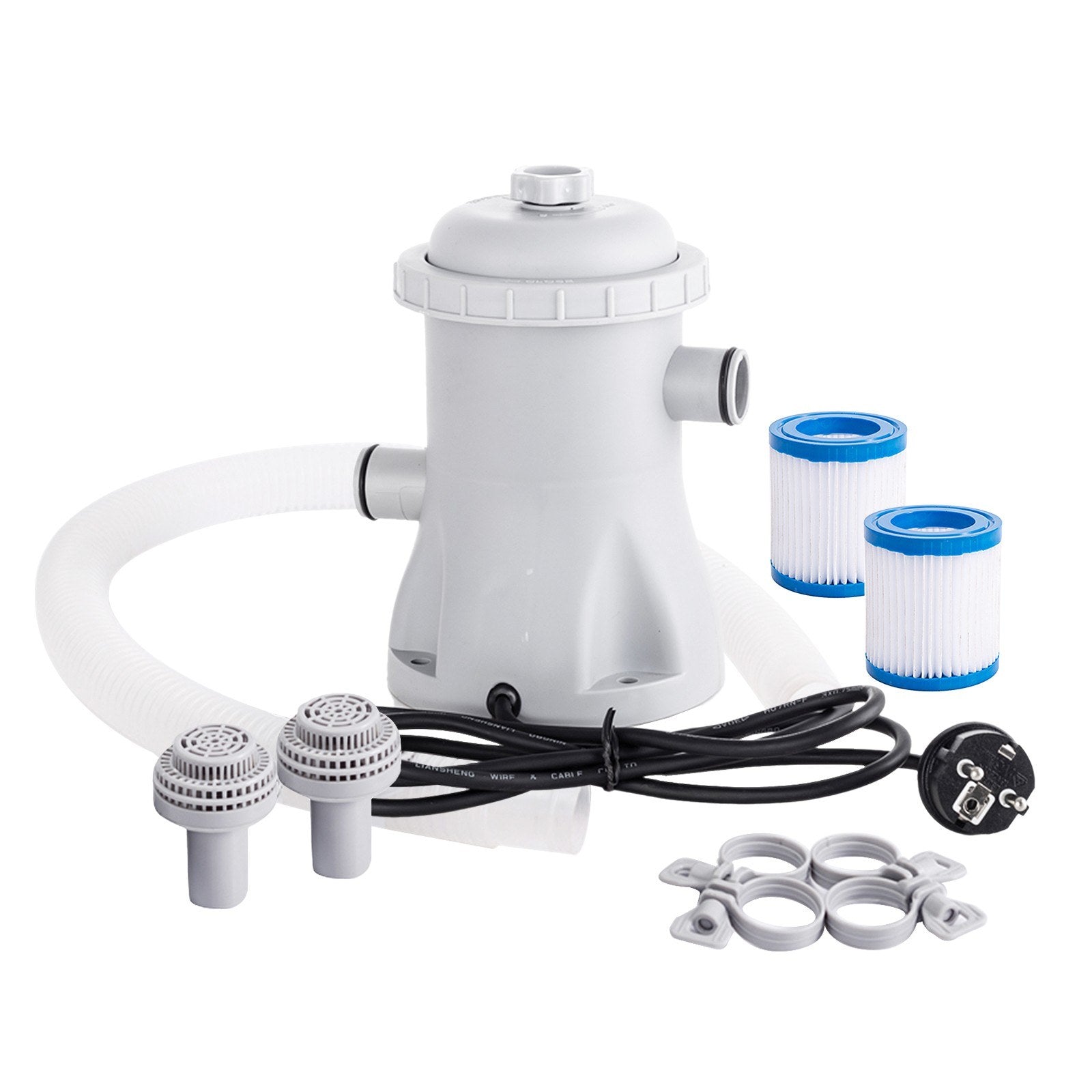 Electric Pool Filter Pump 330 GPH with 2 Cartridges for Above Ground Pools