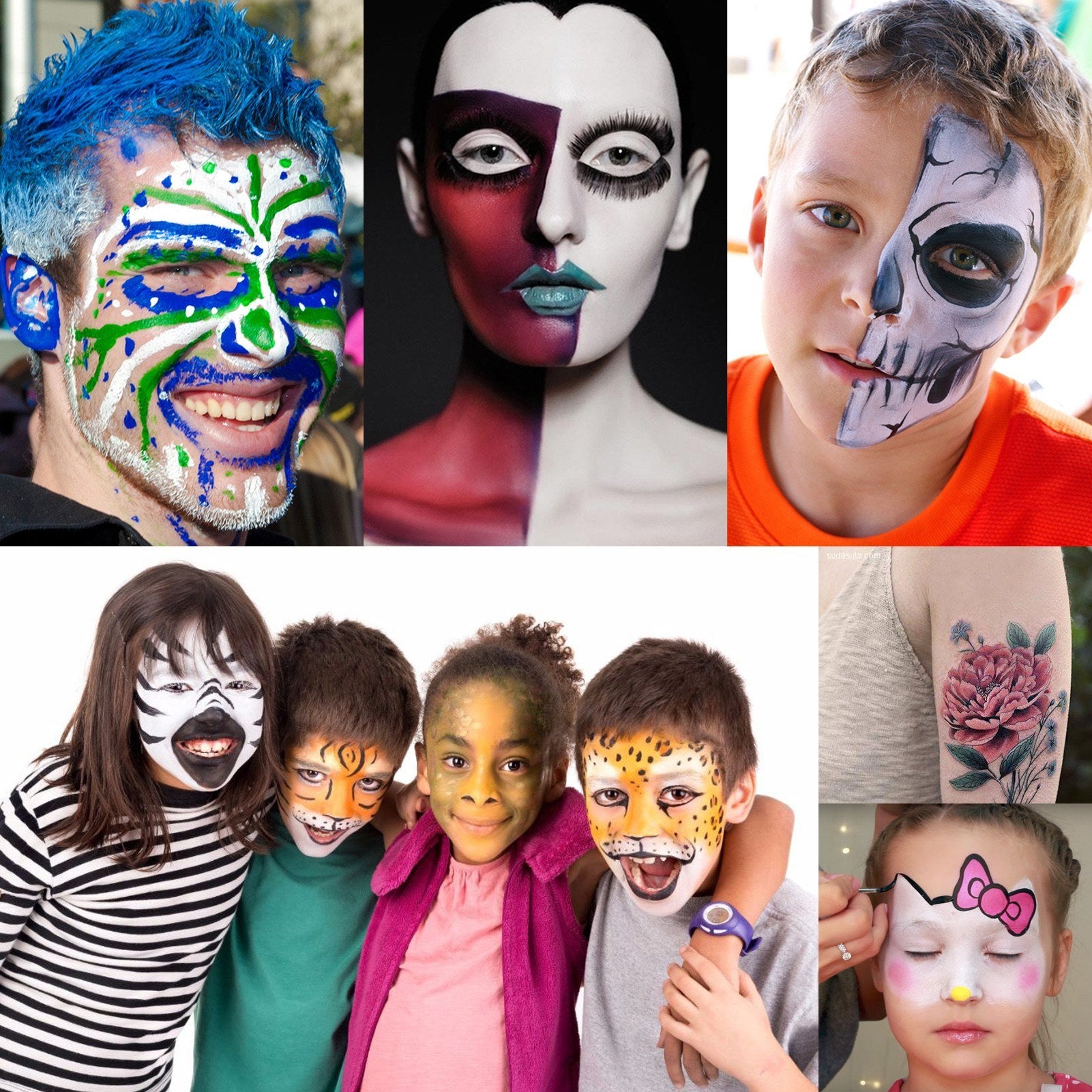 Hypoallergenic Face & Body Paint - Non-Toxic, Water-Based, Easy Clean | For Kids & Adults Halloween Cosplay Festival