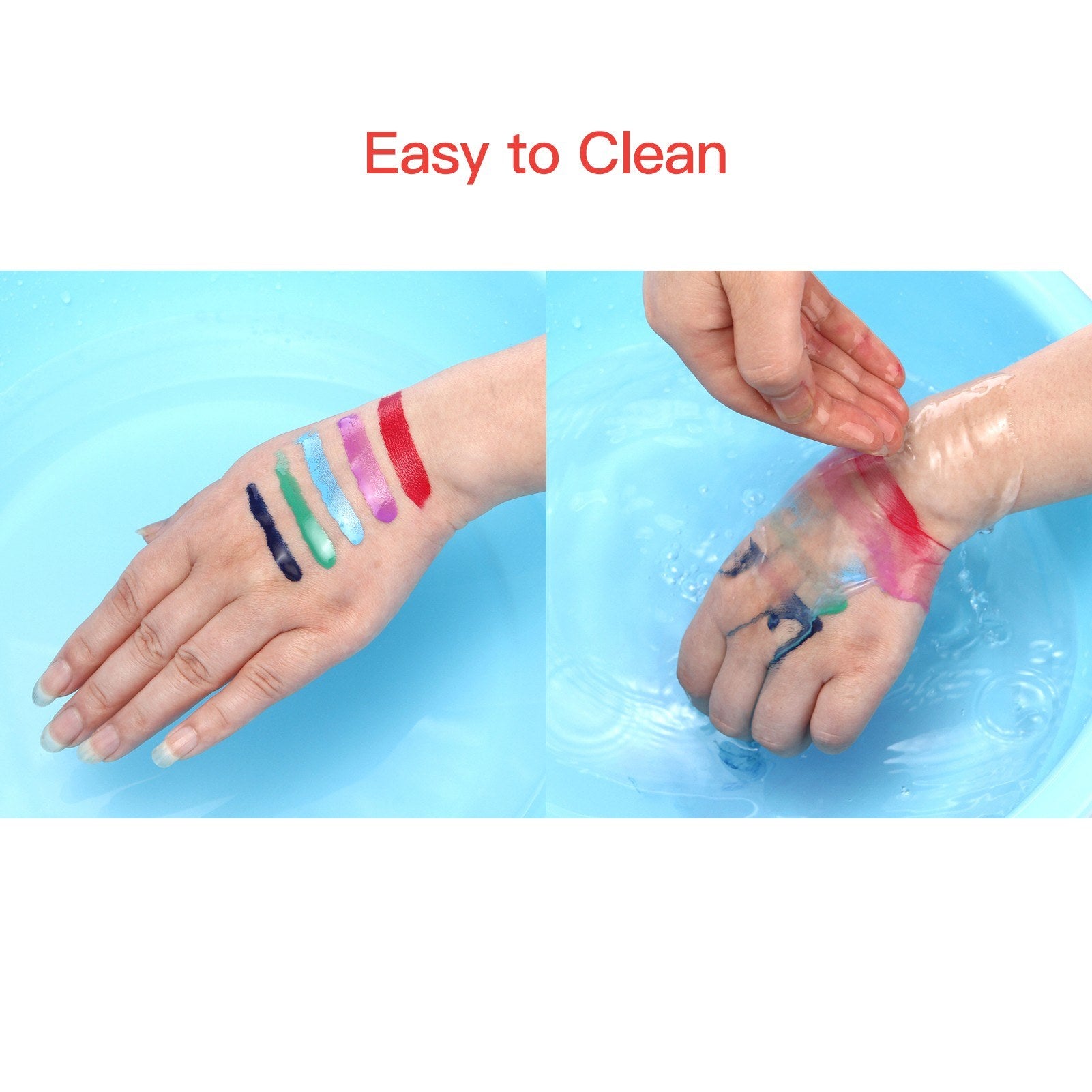 Hypoallergenic Face & Body Paint - Non-Toxic, Water-Based, Easy Clean | For Kids & Adults Halloween Cosplay Festival