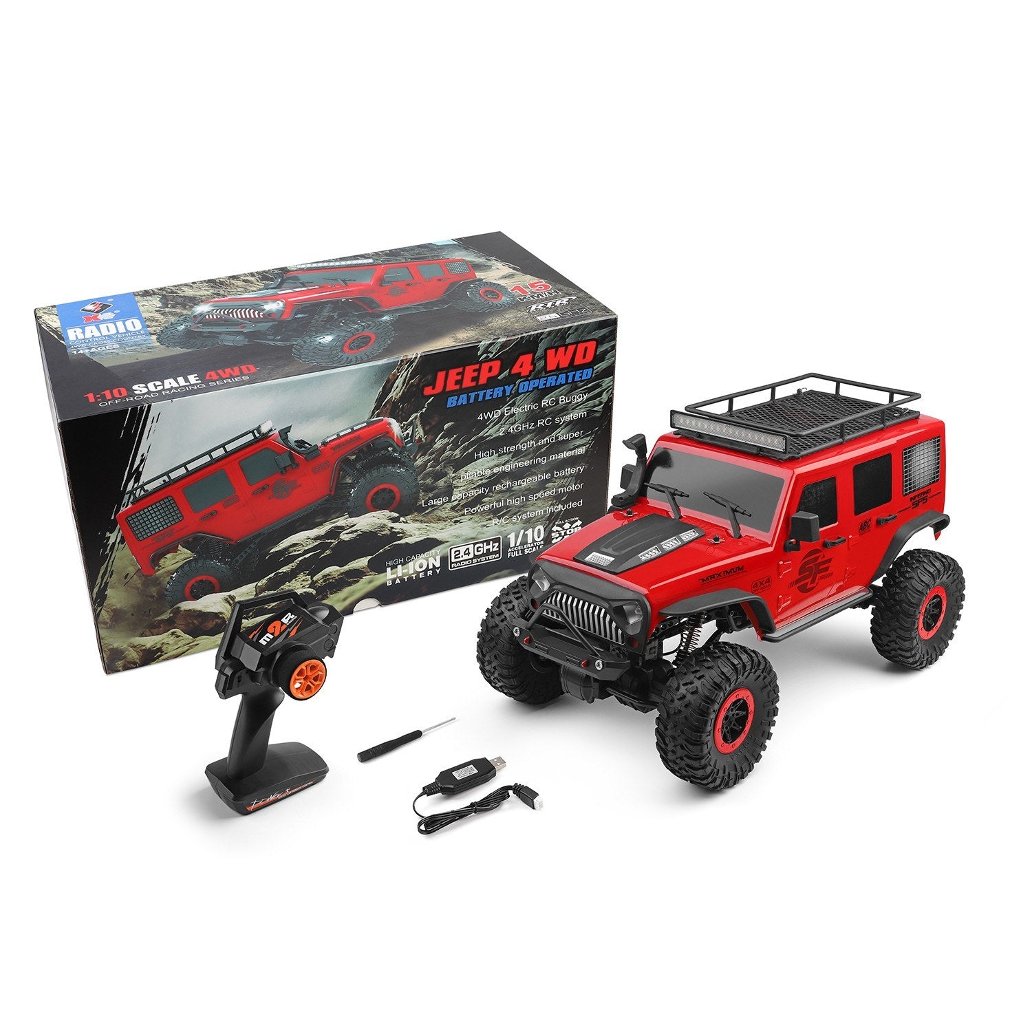 WLtoys 104311 1/10 4WD RC Jeep SUV Off-road Crawler with Brushed Motor