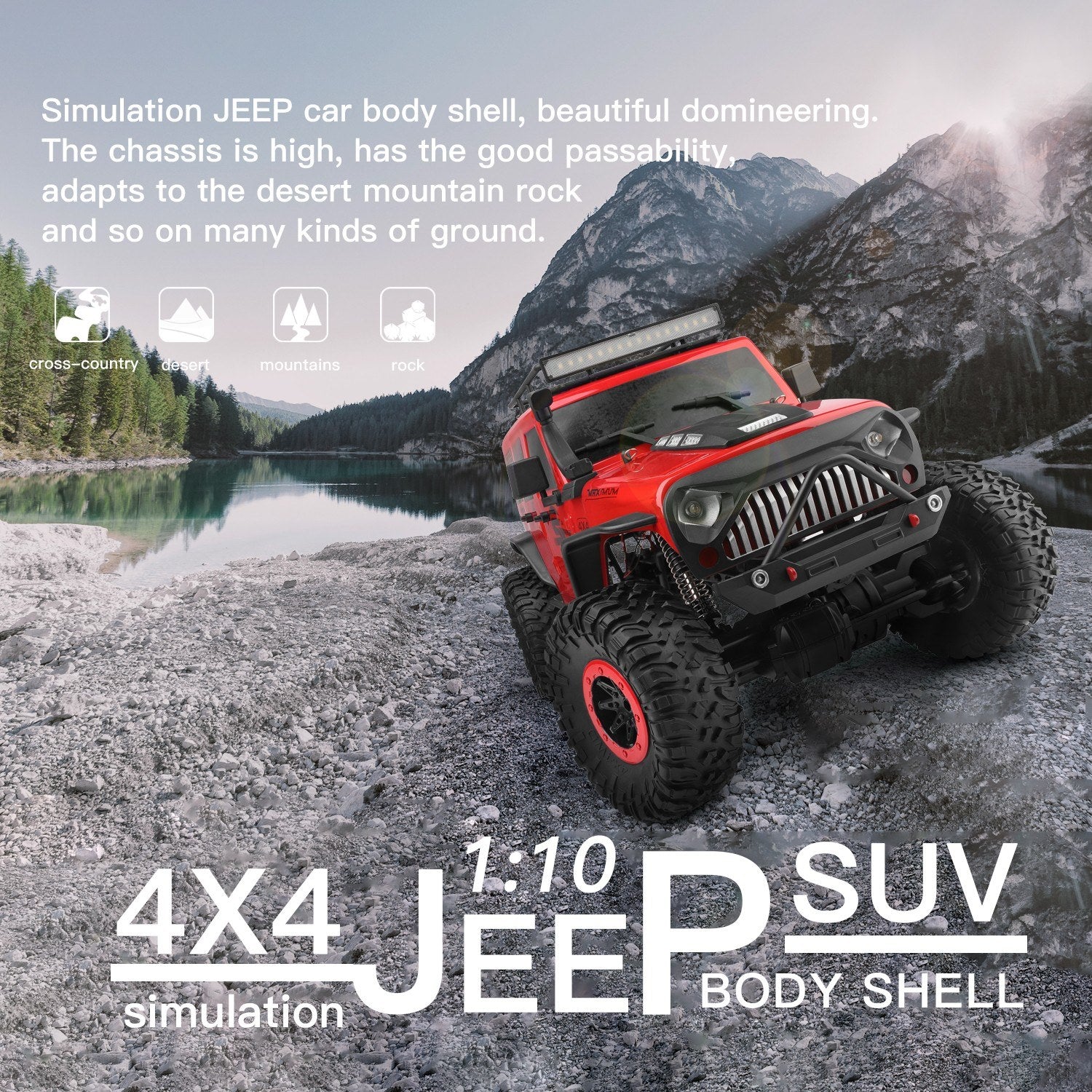 WLtoys 104311 1/10 4WD RC Jeep SUV Off-road Crawler with Brushed Motor