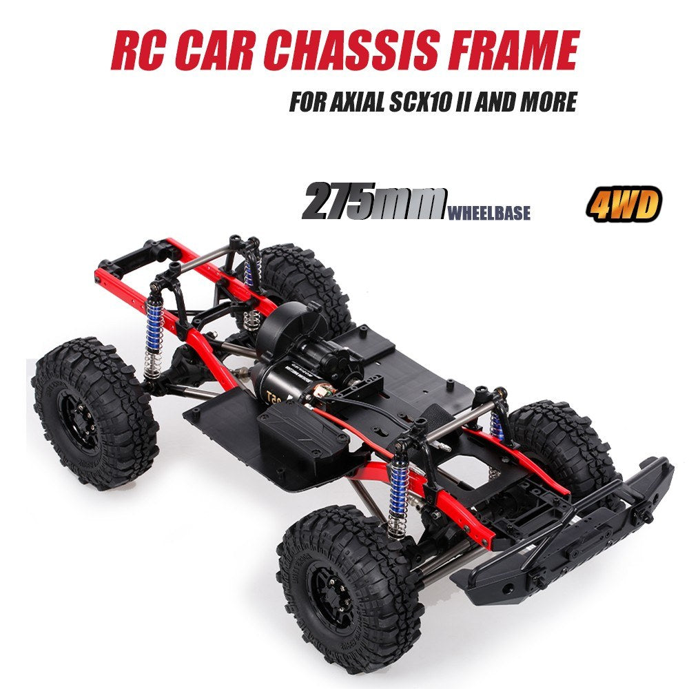 AUSTAR A2X-313C 1/10 RC Crawler Car Chassis Frame with Tires, 275mm Wheelbase, 540 35T Motor, Compatible with Axial SCX10 II