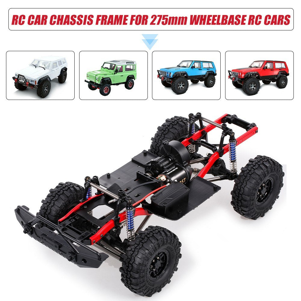 AUSTAR A2X-313C 1/10 RC Crawler Car Chassis Frame with Tires, 275mm Wheelbase, 540 35T Motor, Compatible with Axial SCX10 II
