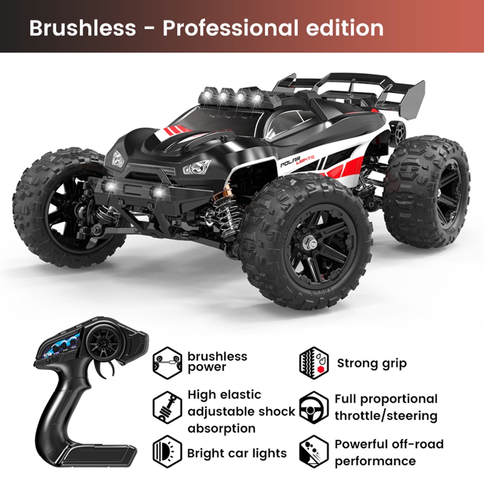 2.4G High-Speed Electric Car Toy with Brushless Motor - 52km/h Rechargeable Vehicle