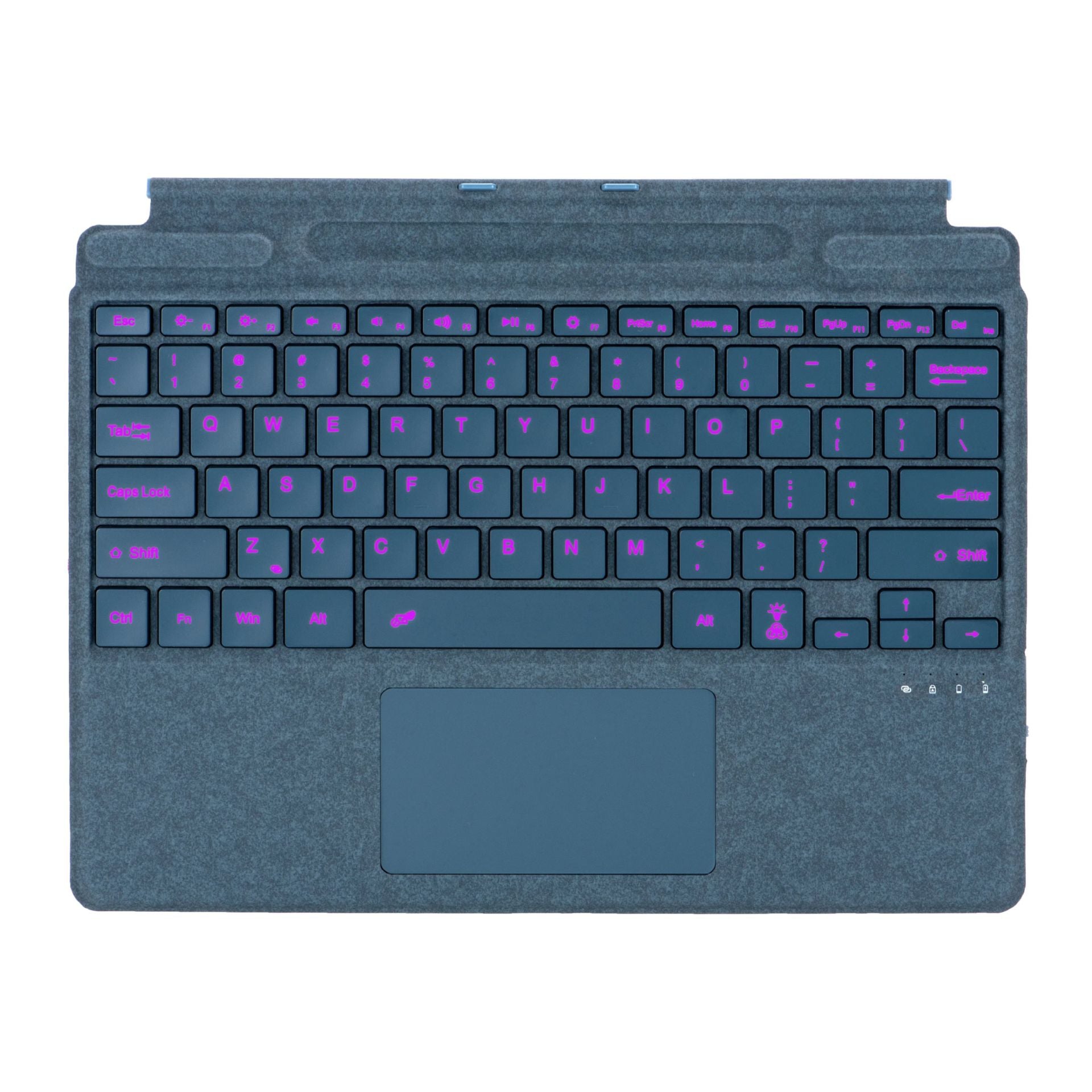 Colorful Backlit Microsoft Surface Pro Keyboard - Slim Magnetic Design with 10m Range (Compatible BT 5.1 for Surface Pro 3/4/5/7 & 8/9/10/11)