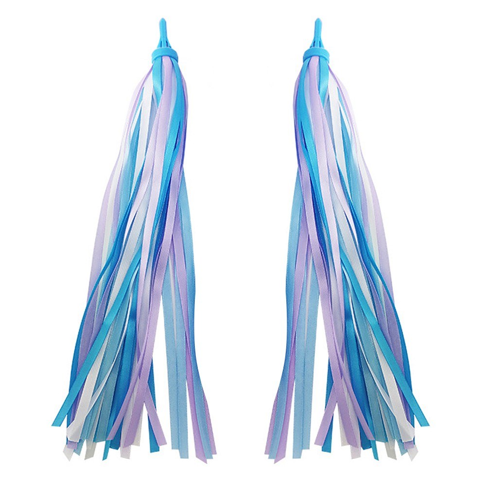 2 PCS Kids Rainbow Bike & Scooter Handlebar Streamers Tassel Ribbons