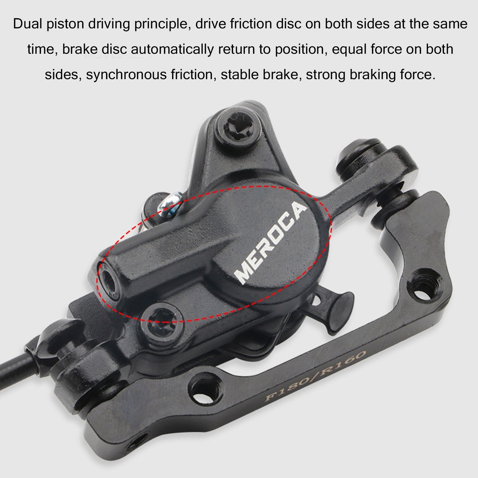 Hydraulic Disc Brake Set for Mountain Bikes: Front & Rear Calipers with Oil Brakes