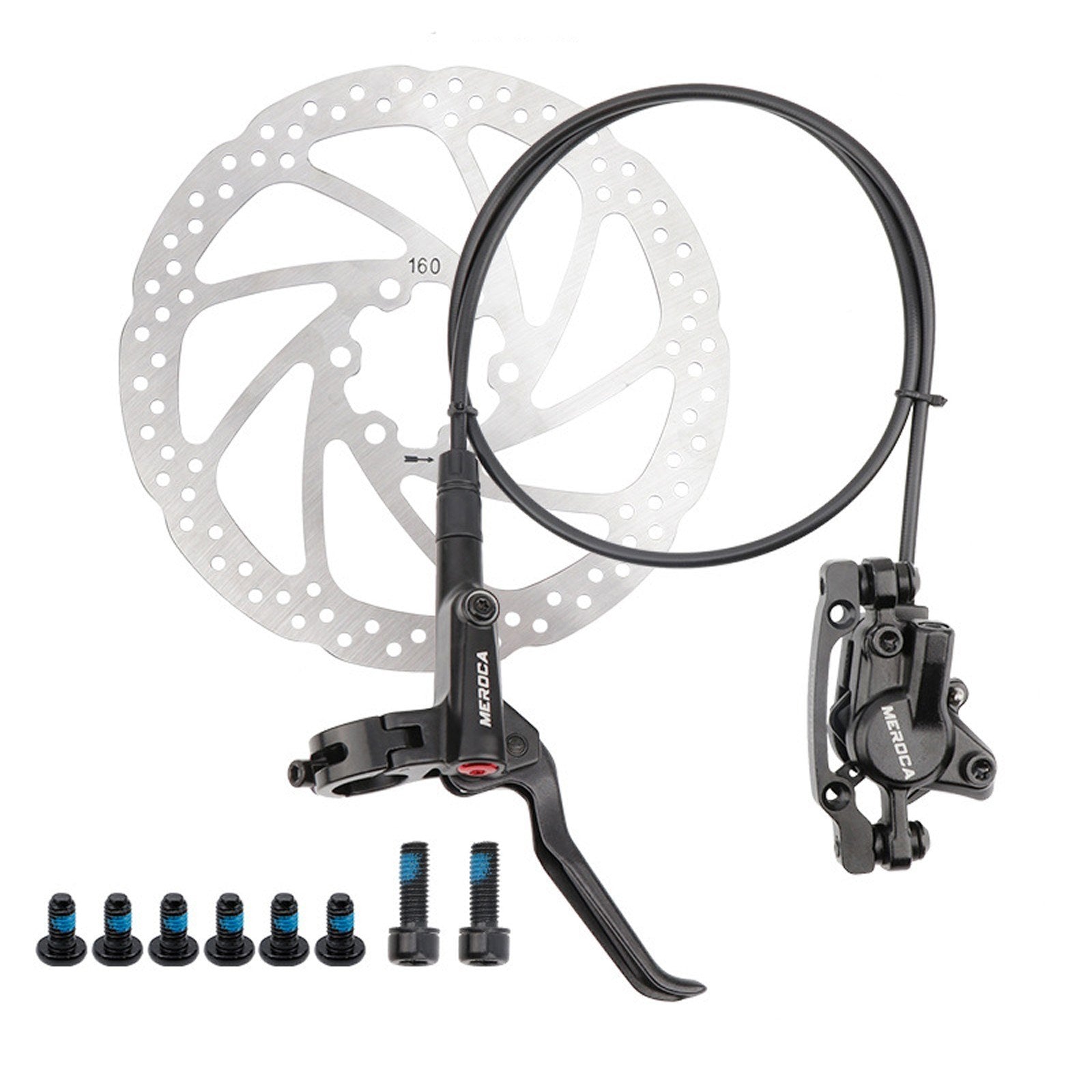 Hydraulic Disc Brake Set for Mountain Bikes: Front & Rear Calipers with Oil Brakes