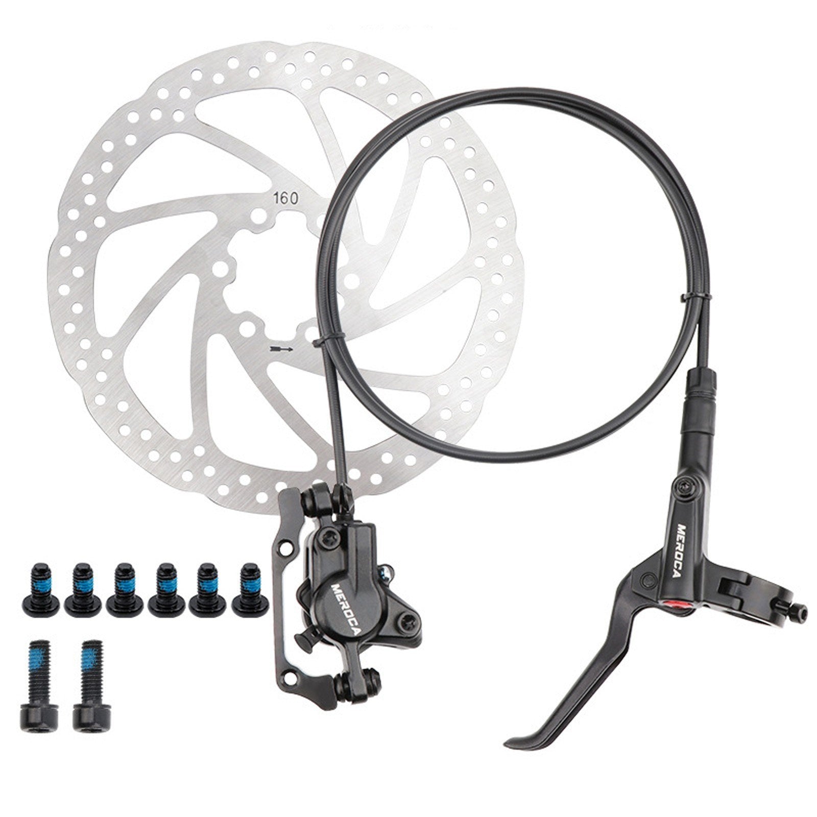 Hydraulic Disc Brake Set for Mountain Bikes: Front & Rear Calipers with Oil Brakes