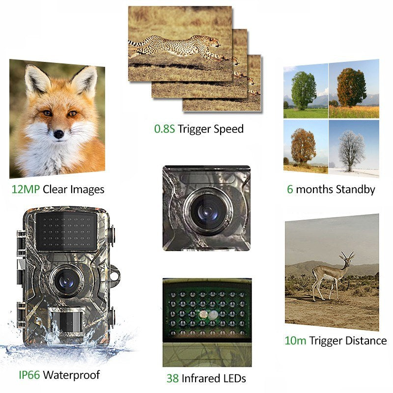 12MP 1080P Wildlife Trail & Game Camera