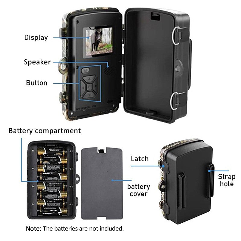 12MP 1080P Wildlife Trail & Game Camera