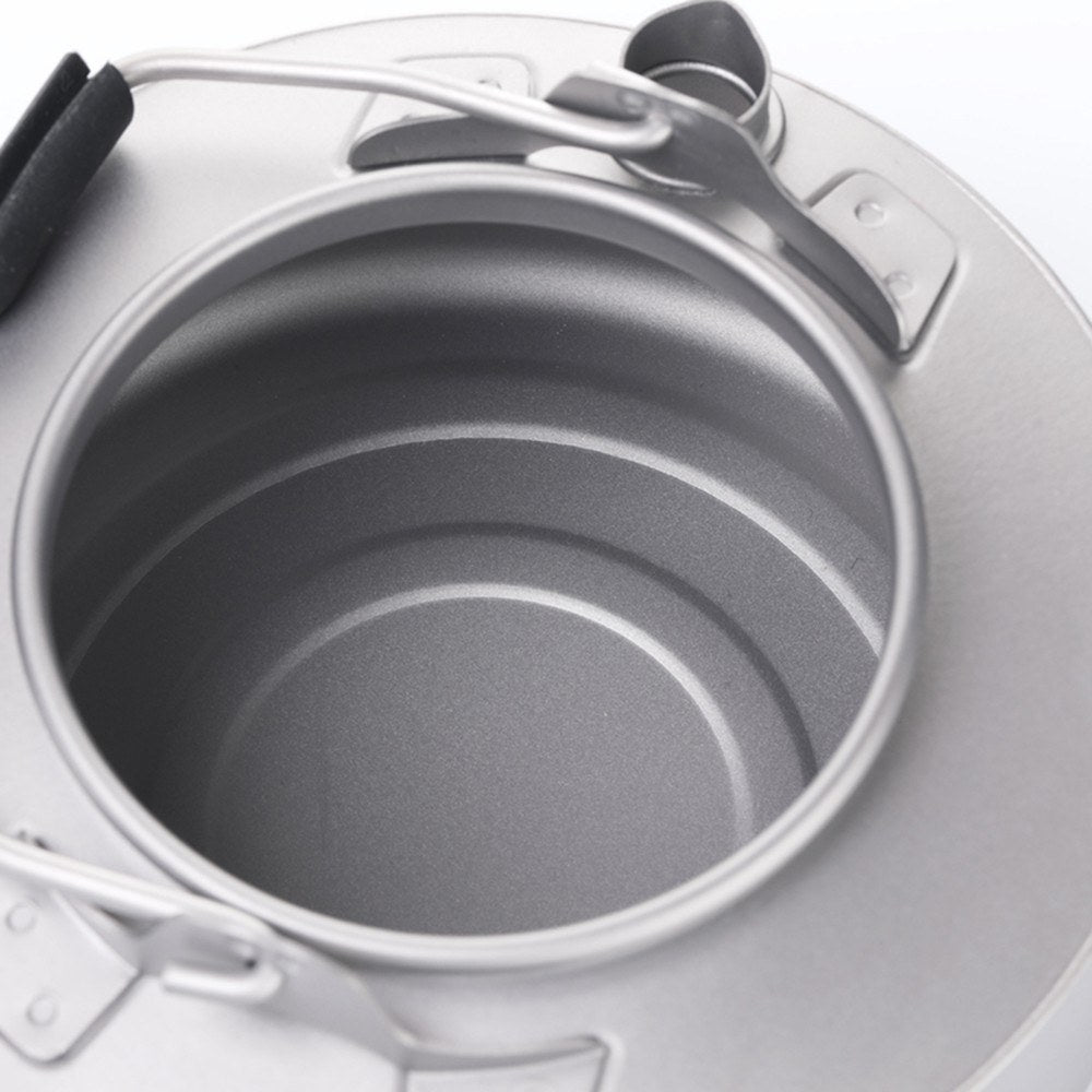Lightweight TOMSHOO Titanium Tea & Coffee Kettle - 600ml/1000ml Camping Pot