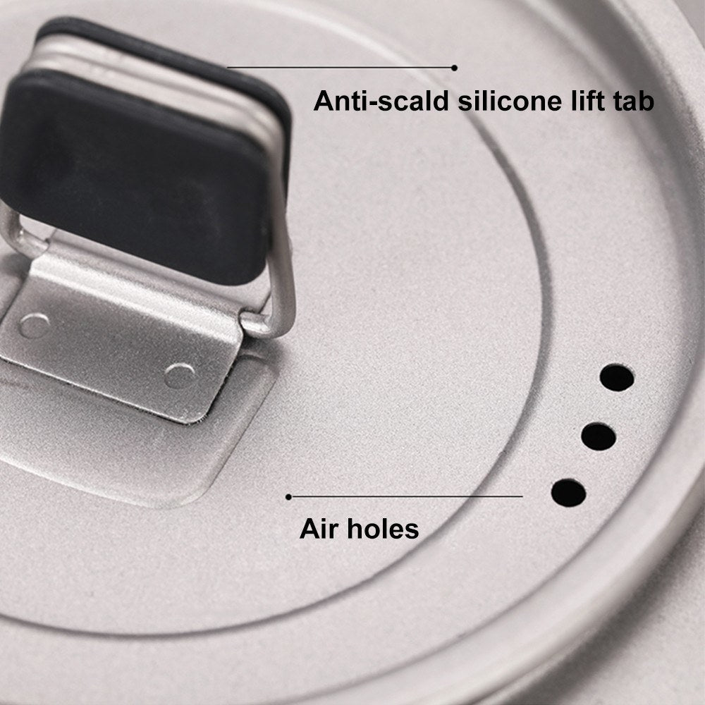 Lightweight TOMSHOO Titanium Tea & Coffee Kettle - 600ml/1000ml Camping Pot