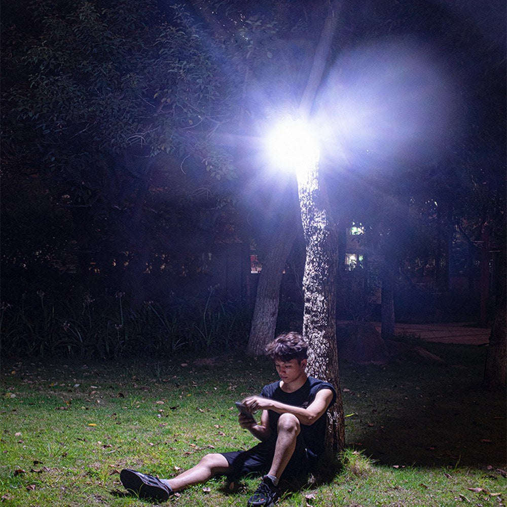 USB Rechargeable Portable Camping Fan & LED Lantern with 2400mAh Battery and Hook