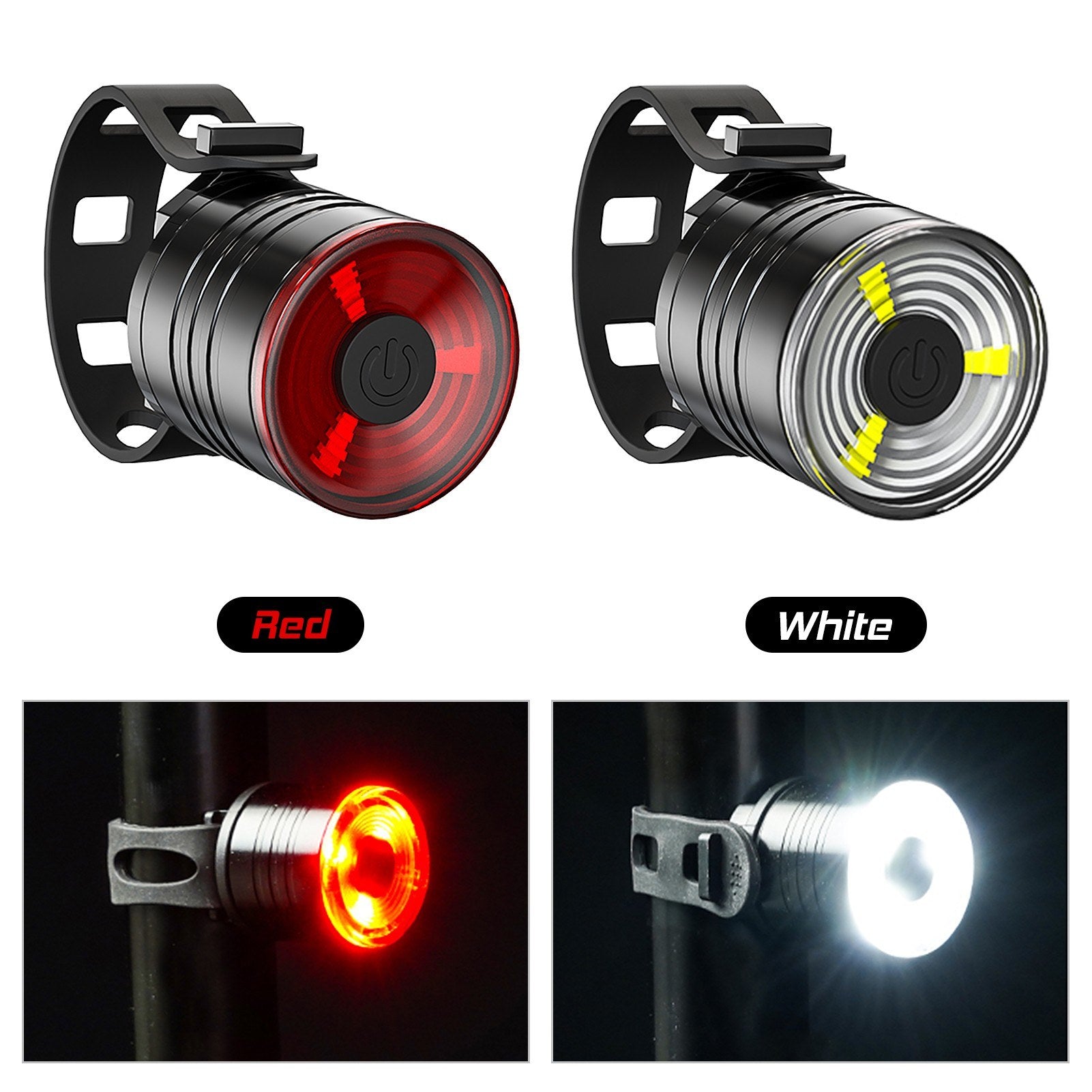 Waterproof Bike Light Set: Headlight & Tail Light for Handlebar - Bright Front & Rear Cycling Lights