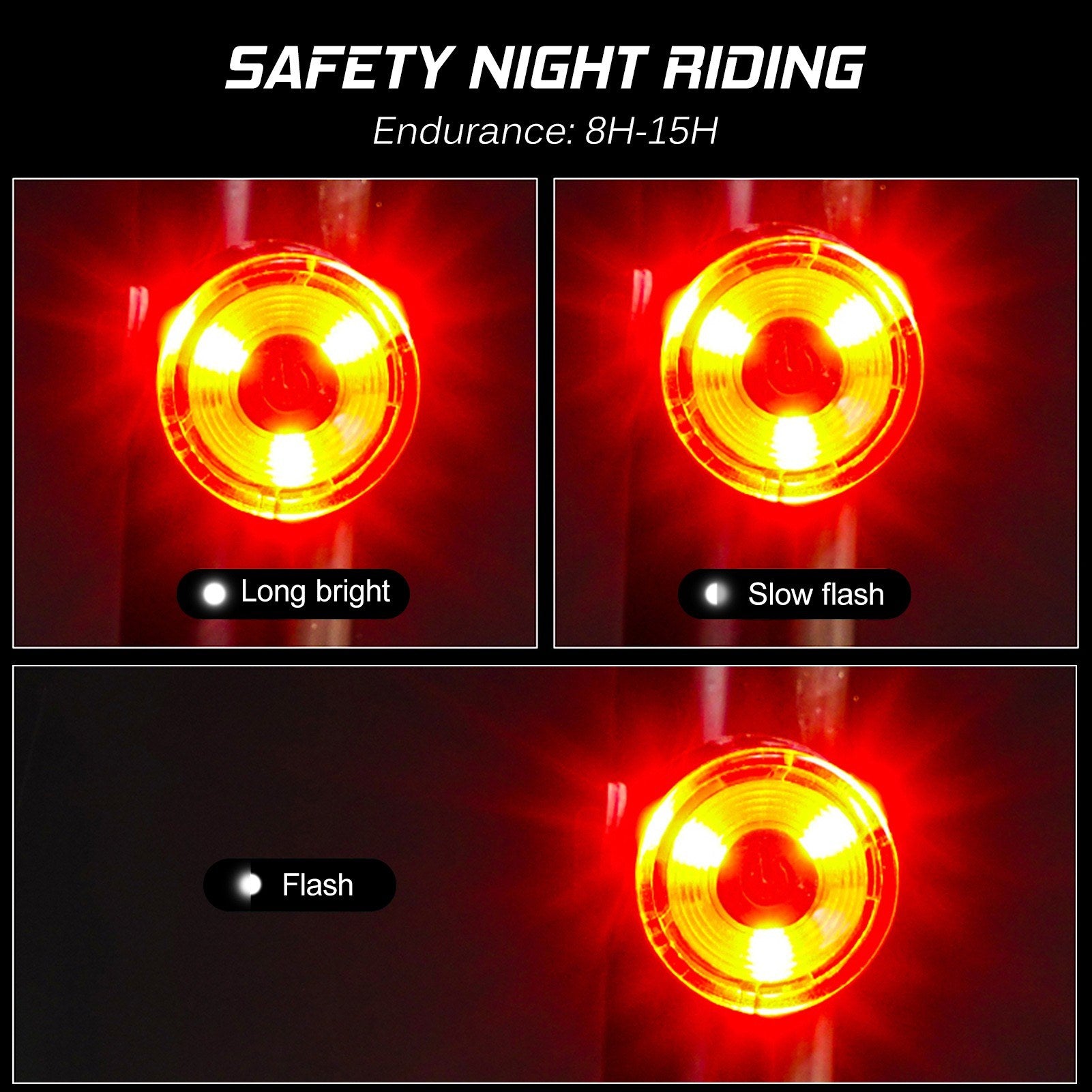 Waterproof Bike Light Set: Headlight & Tail Light for Handlebar - Bright Front & Rear Cycling Lights