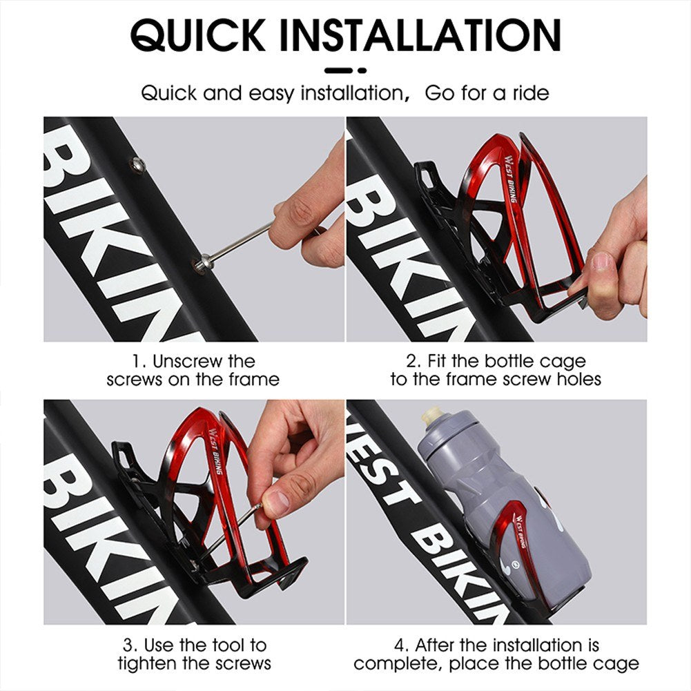 Ultralight PC Bicycle Bottle Cage - MTB & Road Bike Water Holder