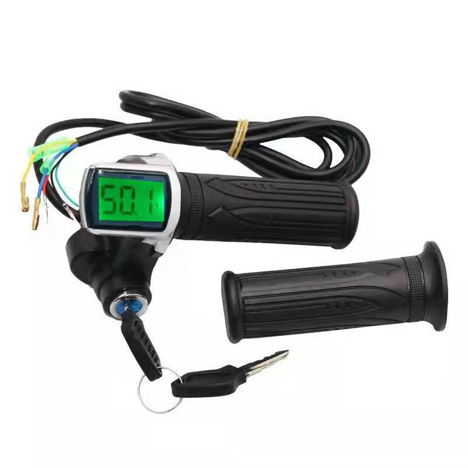 Electric Bicycle Throttle Grip with Power Indicator & Display (24V/36V/48V)