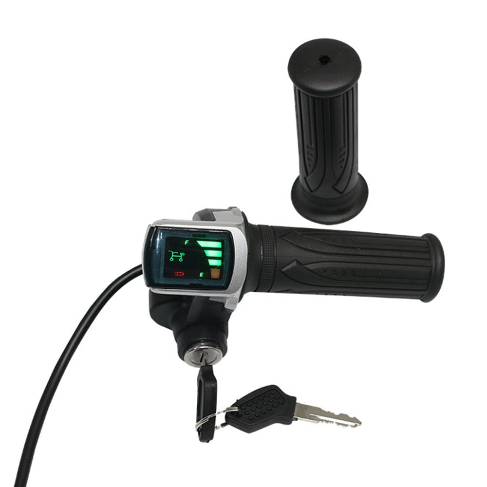 Electric Bicycle Throttle Grip with Power Indicator & Display (24V/36V/48V)