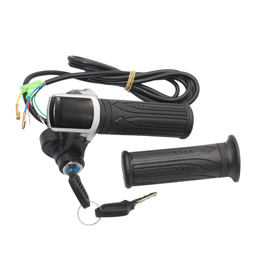 Electric Bicycle Throttle Grip with Power Indicator & Display (24V/36V/48V)