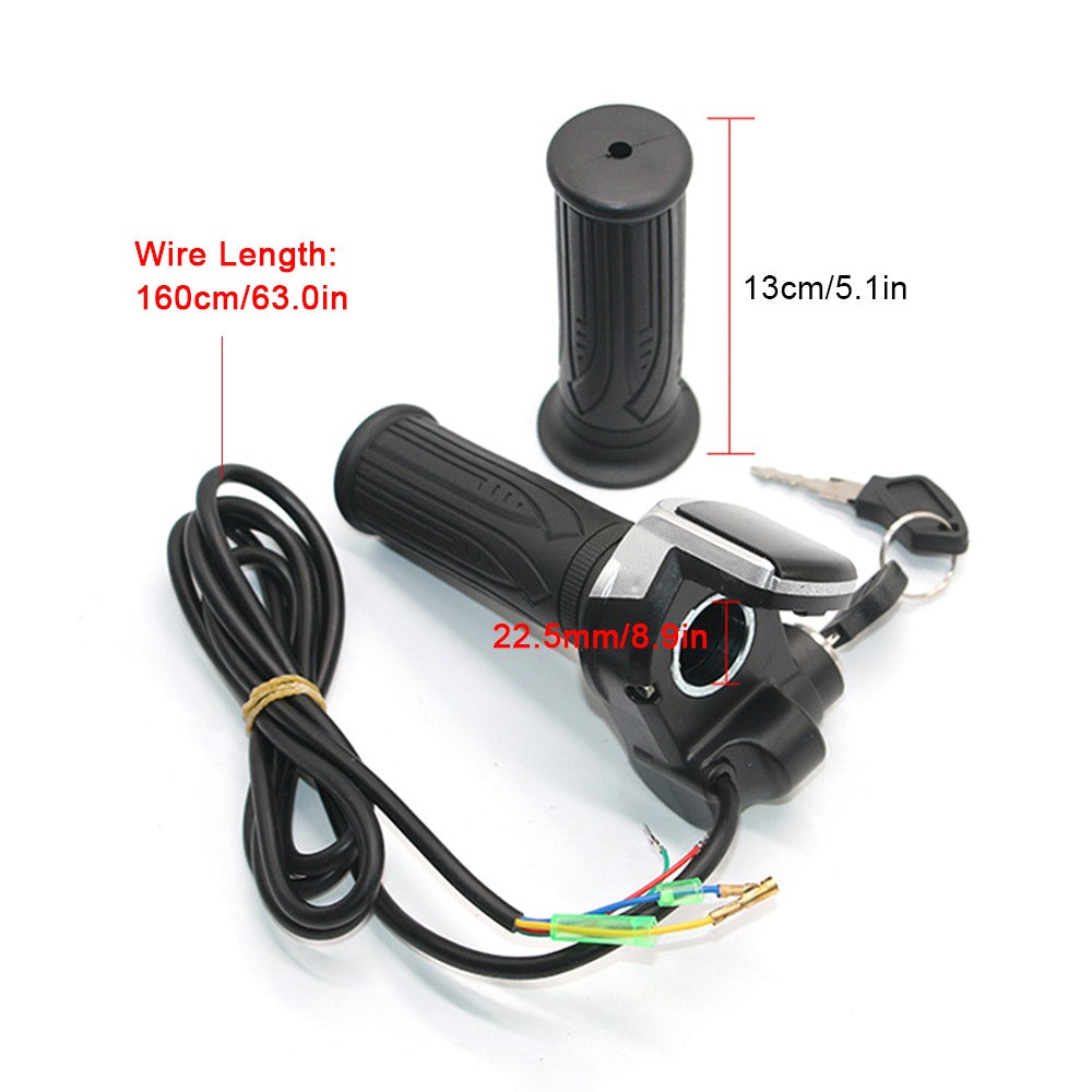 Electric Bicycle Throttle Grip with Power Indicator & Display (24V/36V/48V)