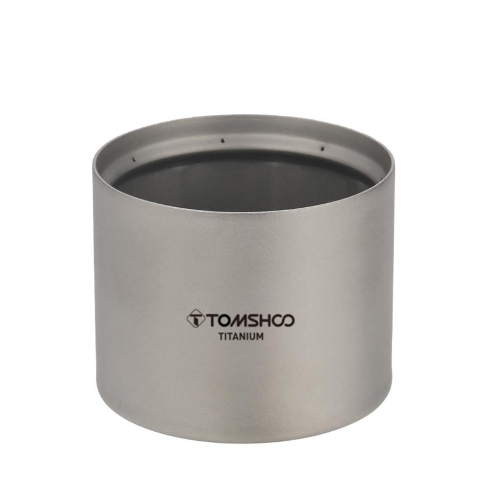 Titanium Mini Alcohol Stove with Cross Stand for Outdoor Camping, Backpacking, Hiking