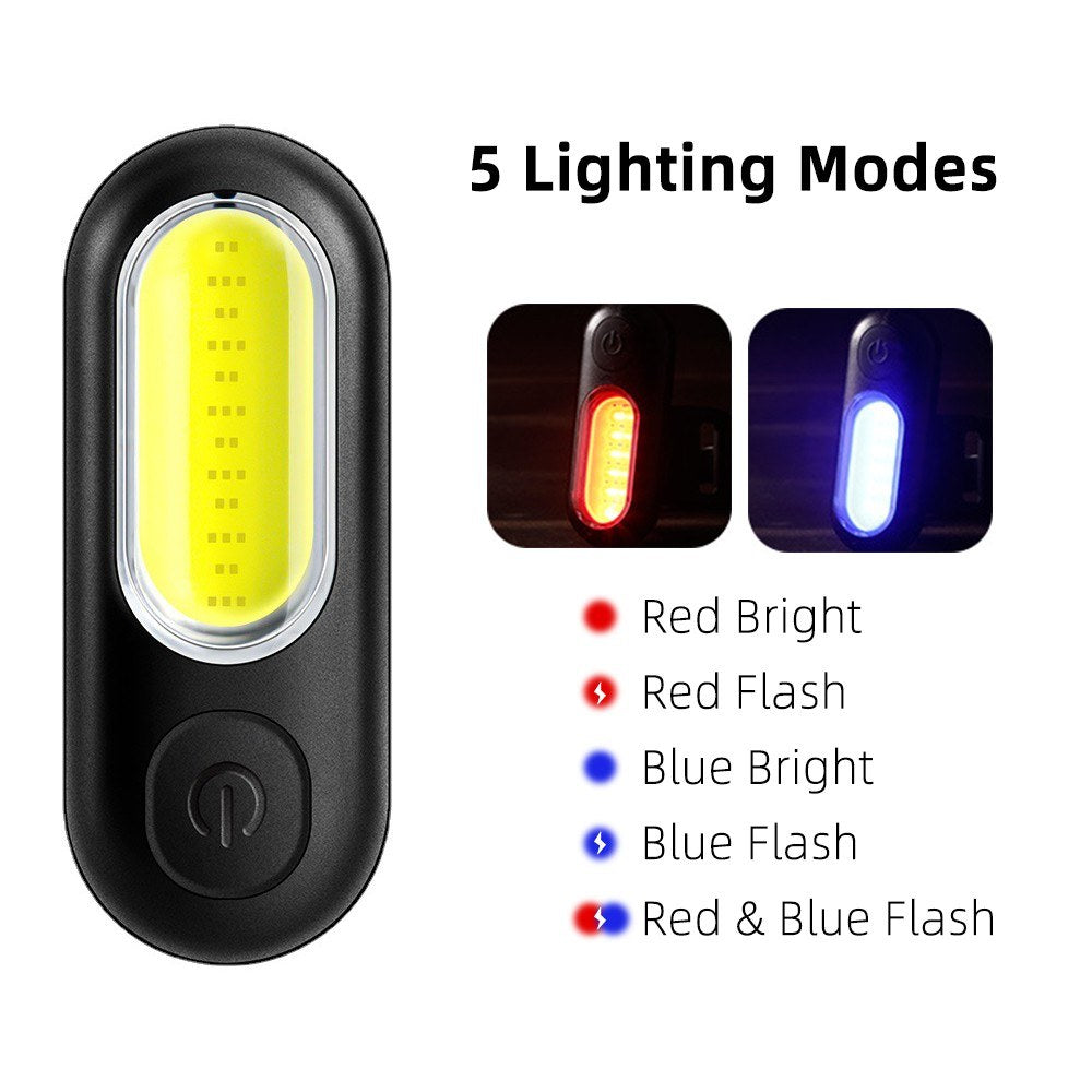 Rechargeable USB LED Bicycle Taillight Rear Warning Lamp