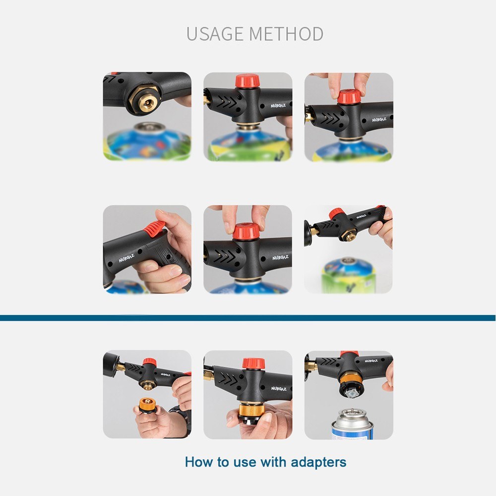 High Power Portable Outdoor Gas Torch for BBQ, Picnic & Charcoal Burning