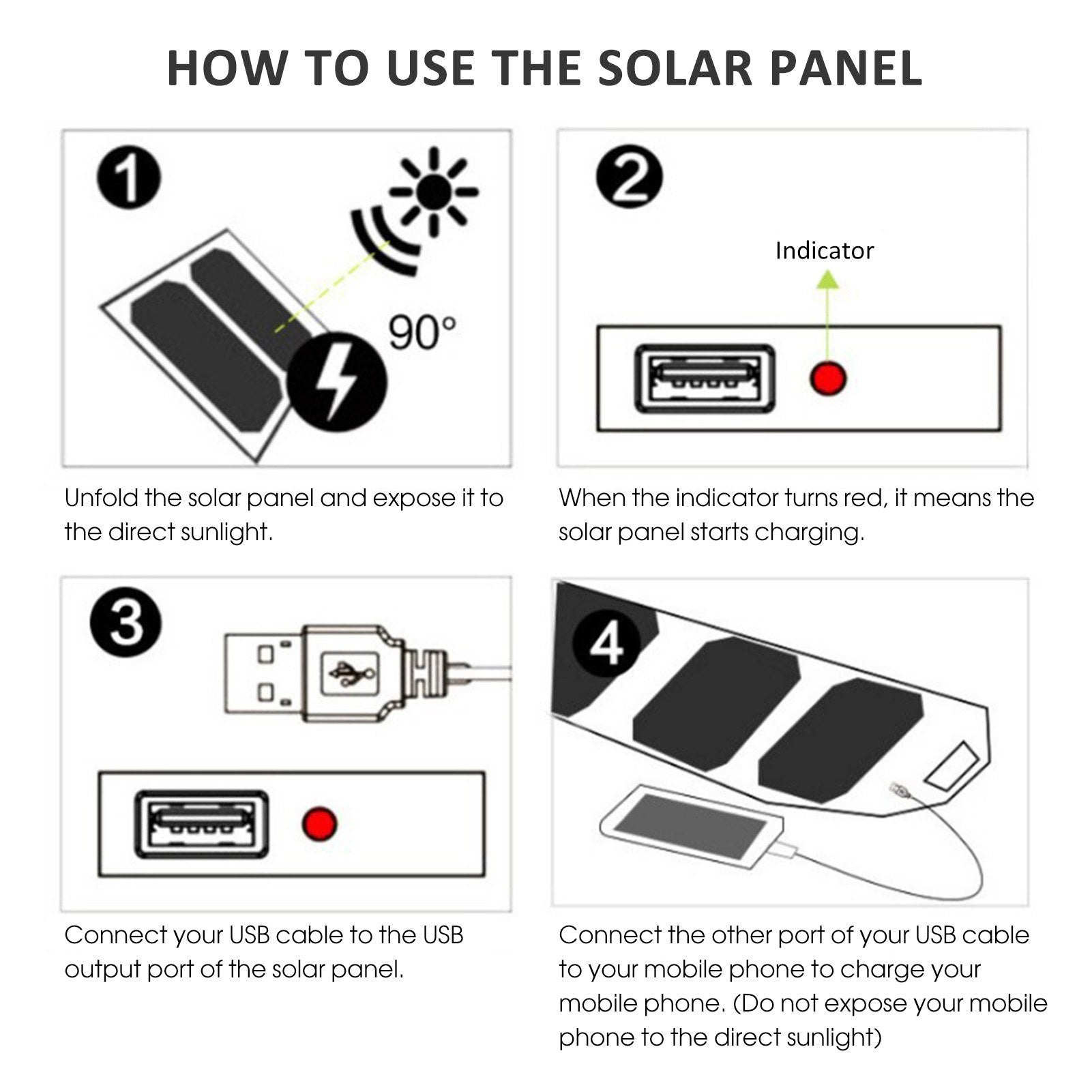 Portable Foldable Solar Charger with Compass for Camping, Hiking, and Emergencies
