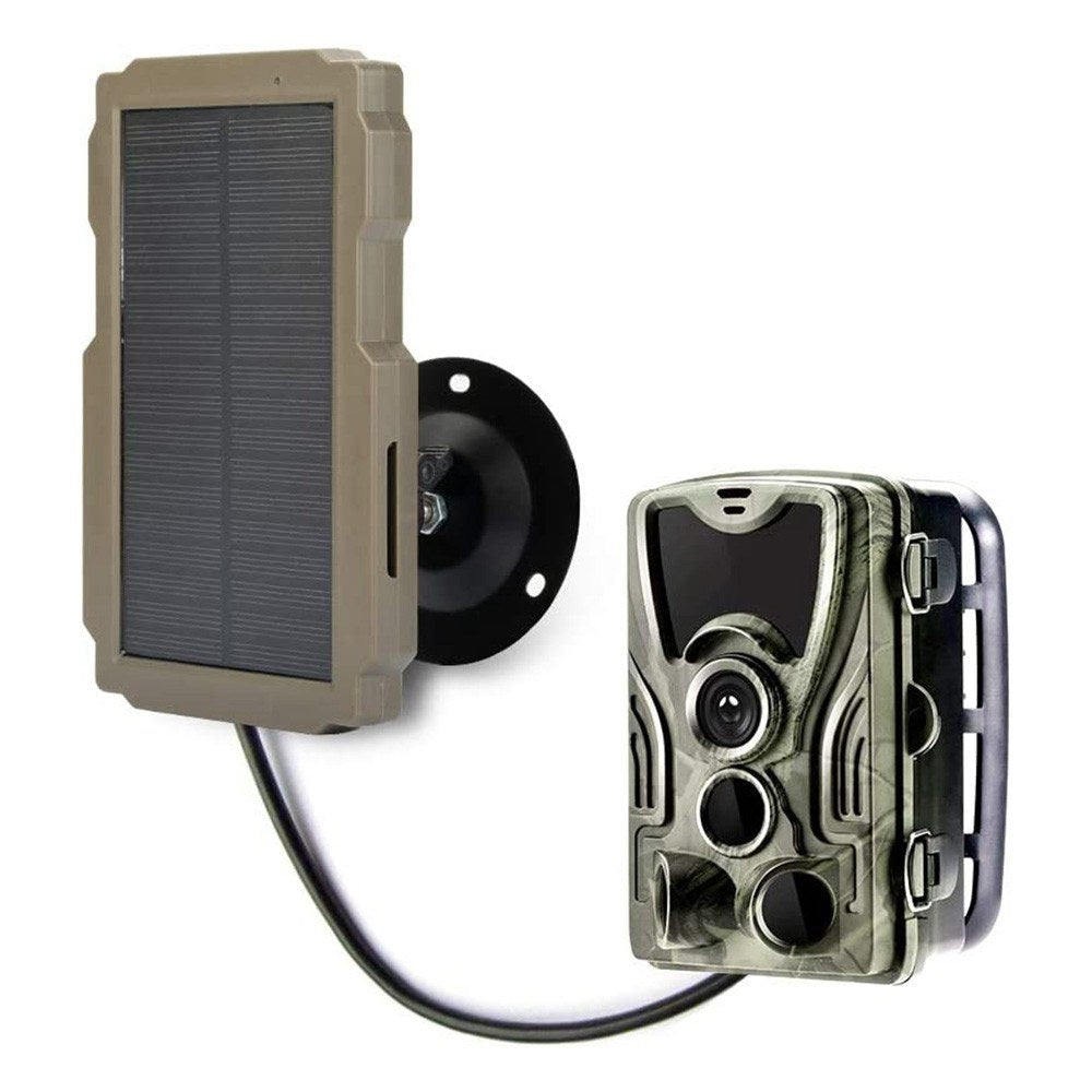 Solar-Powered Trail Game Camera Kit - 3000mAh Rechargeable Charger for Hunting Cameras (6V-12V)