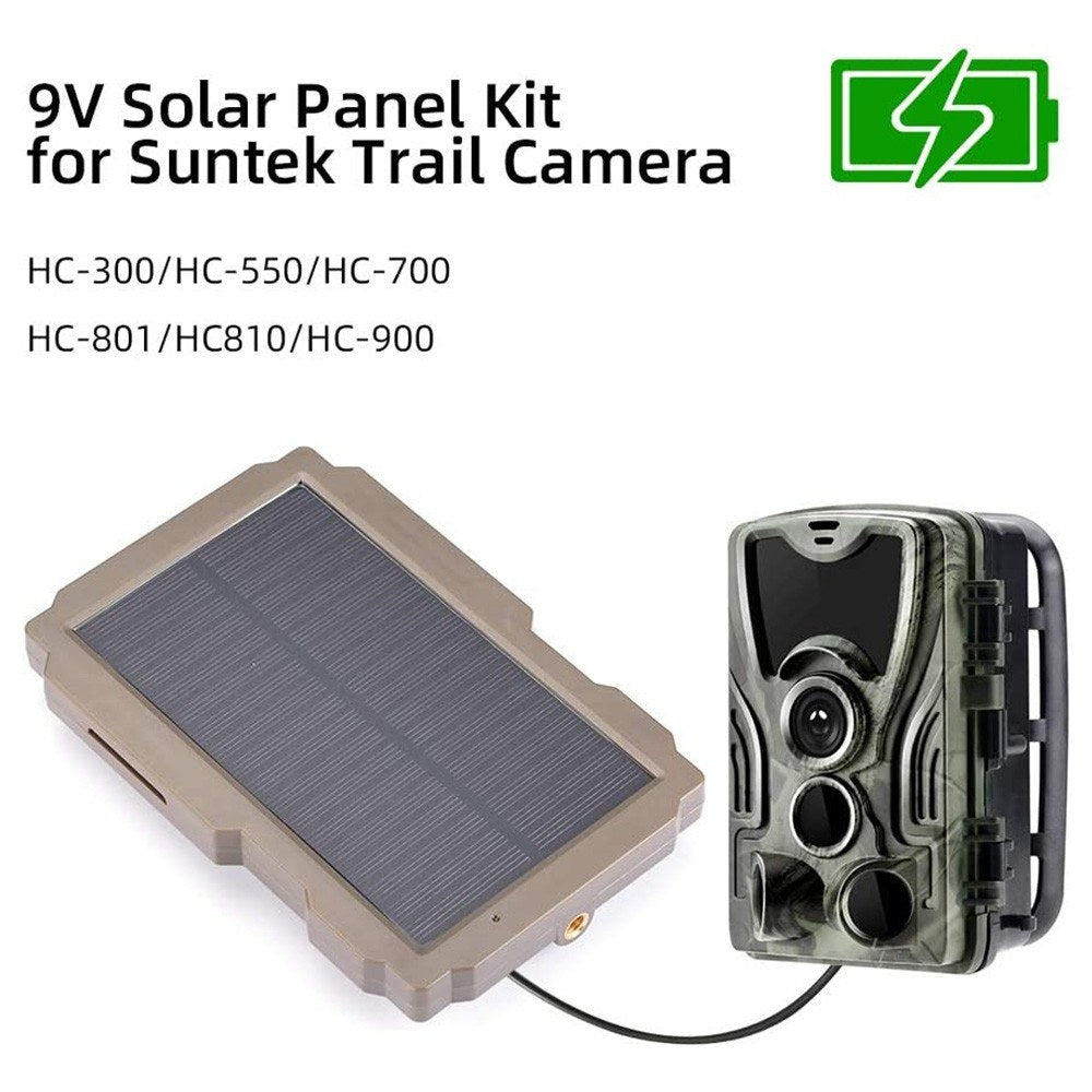 Solar-Powered Trail Game Camera Kit - 3000mAh Rechargeable Charger for Hunting Cameras (6V-12V)