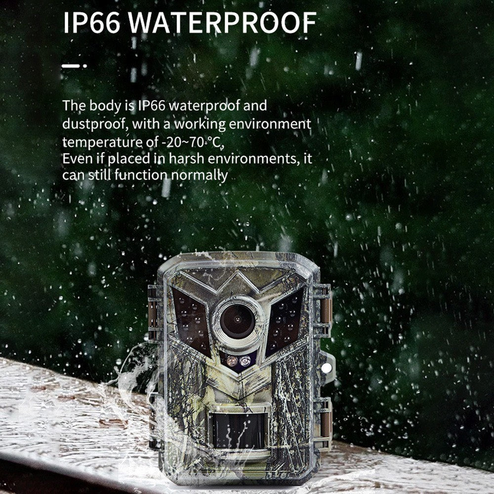 Wildlife Monitoring Trail Camera - IP66, 0.2s Trigger Speed, Night Vision