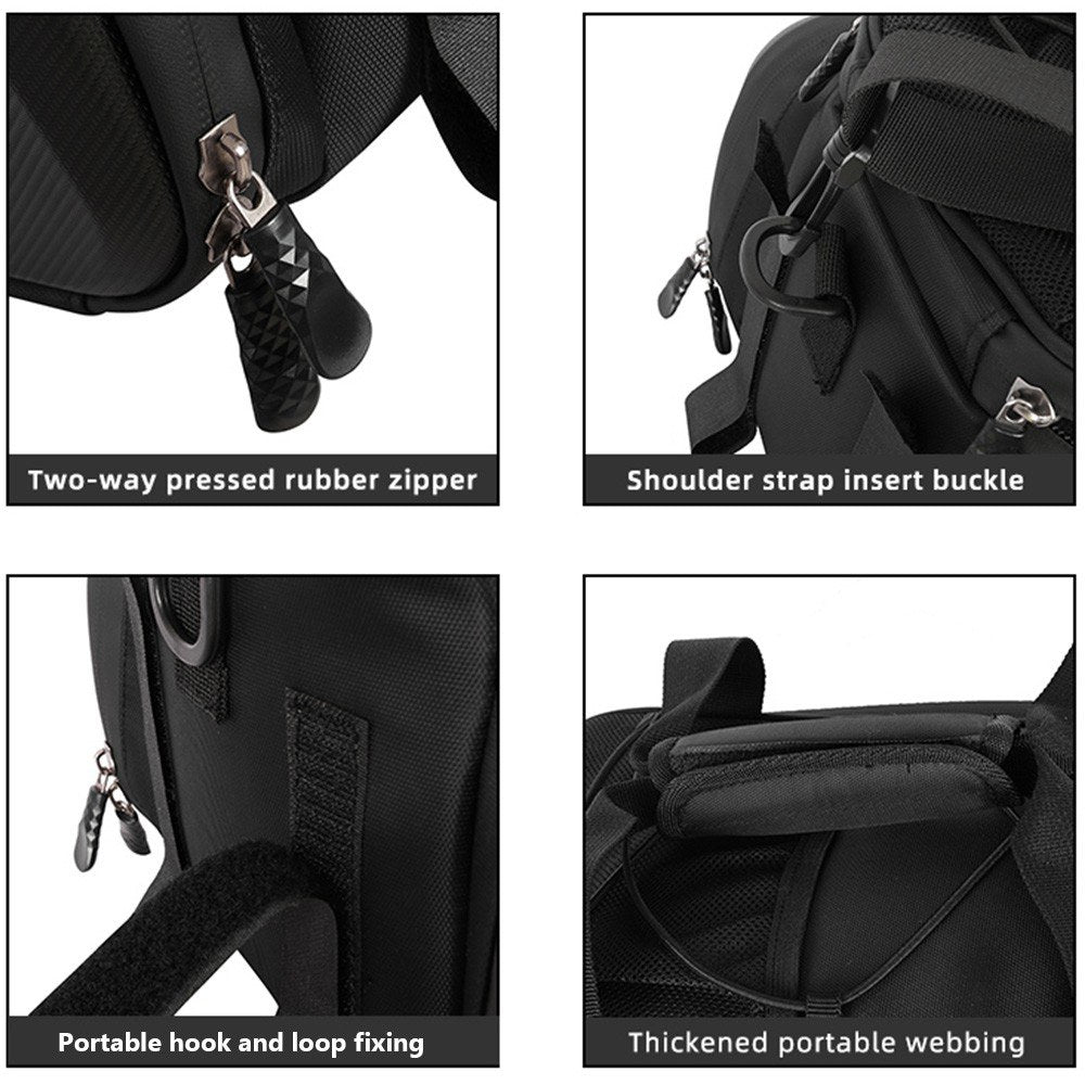 Waterproof Hard Shell Rear Bike Seat Bag with Reflective Strips for Bicycle Racks - RZAHUAHU