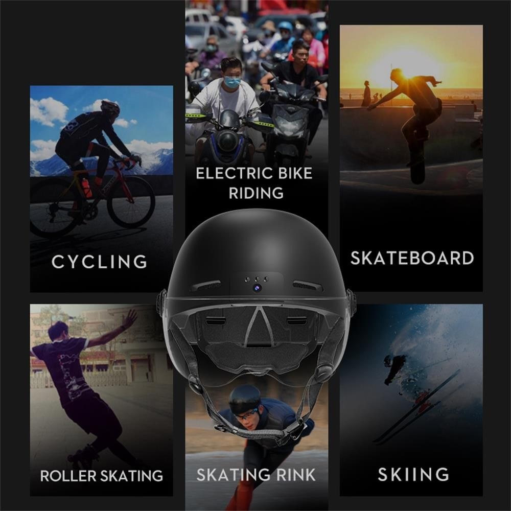 Anytek RAW2 Smart Bike Helmet: 1080p Camera, 8-Hour Video, Safety Lights & Shock Absorption for E-Bikes & Scooters